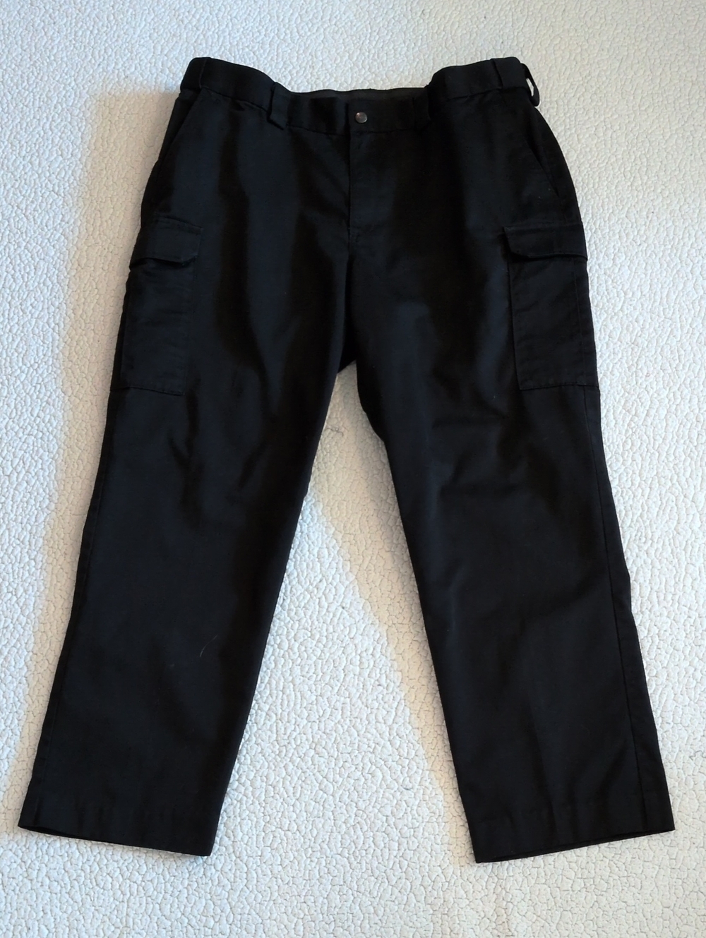 5.11 Tactical Series Black Cotton Blend Straight Leg Elastic Waist Cargo Pants